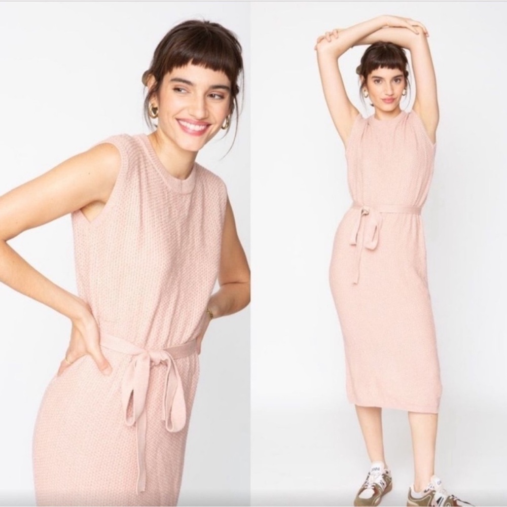 Callahan/Anthropologie Blush Pink Textured Dress